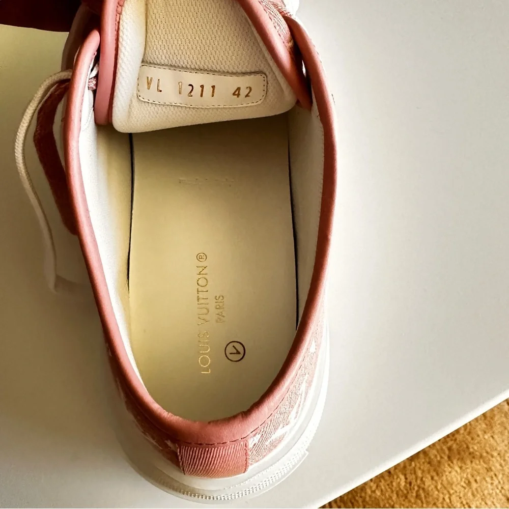LOUIS VUITTON 
Denim Monogram Squad Sneakers Pink - Picture 7 of 14